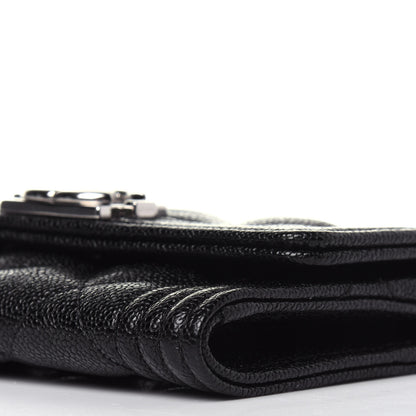 Chanel Caviar Quilted Boy Flap Card Holder Black 10 of 12