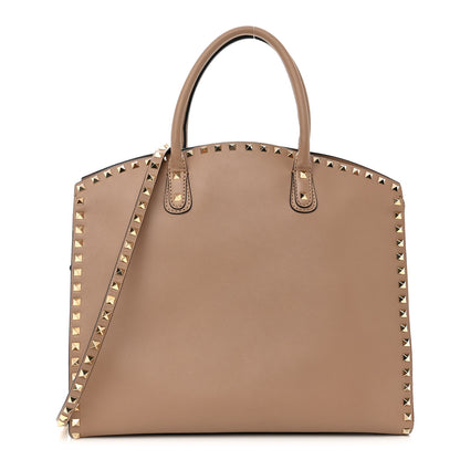 Valentino Garavani Vitello Rockstud Dome Shopper Alpaca 1 of 12