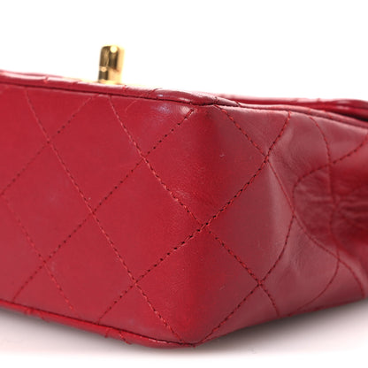 Chanel Lambskin Quilted Mini Square Flap Red 10 of 14