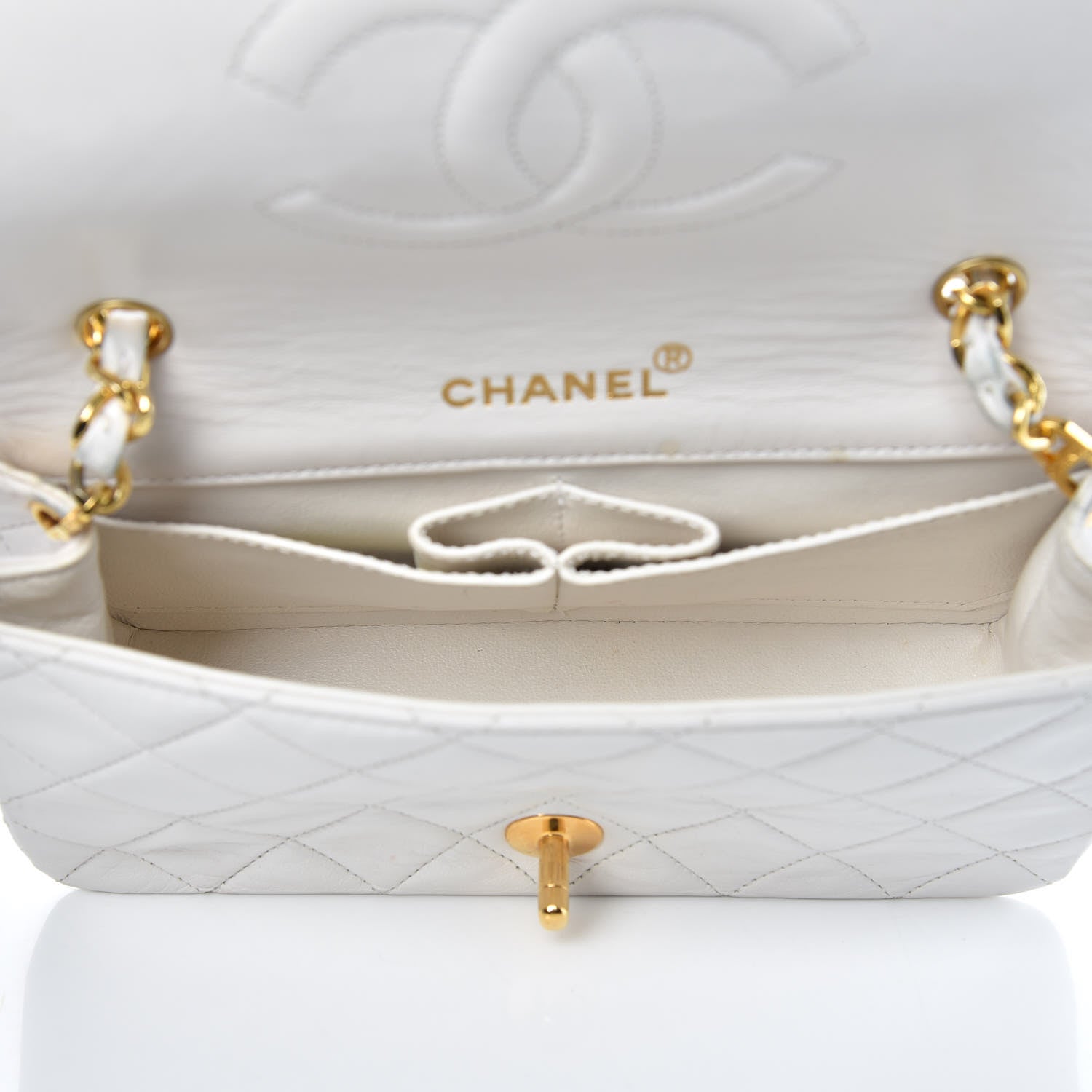 Chanel Lambskin Quilted Mini Flap White 5 of 14