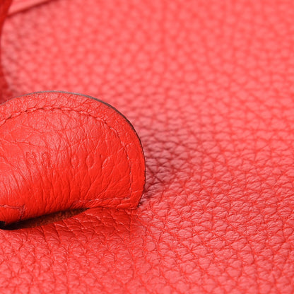 Hermes Taurillon Clemence Evelyne III PM Rouge De Coeur 7 of 12