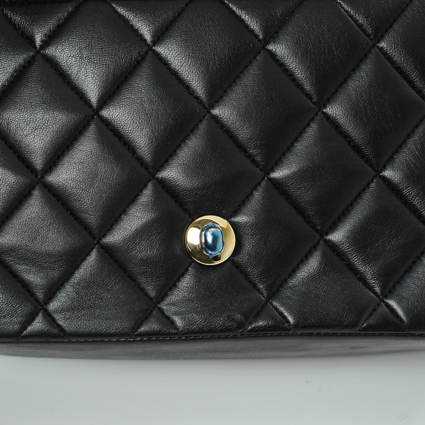 Lambskin Quilted Small Single Flap Black