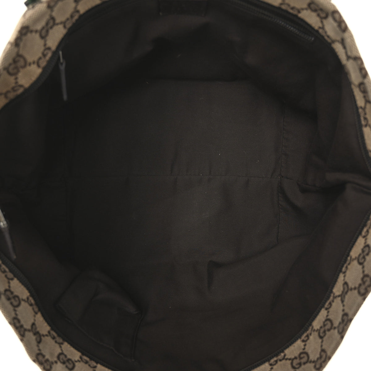 Gucci GG Monogram Medium Web Handle Bucket Tote Dark Brown 5 of 10