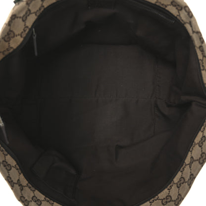Gucci GG Monogram Medium Web Handle Bucket Tote Dark Brown 5 of 10