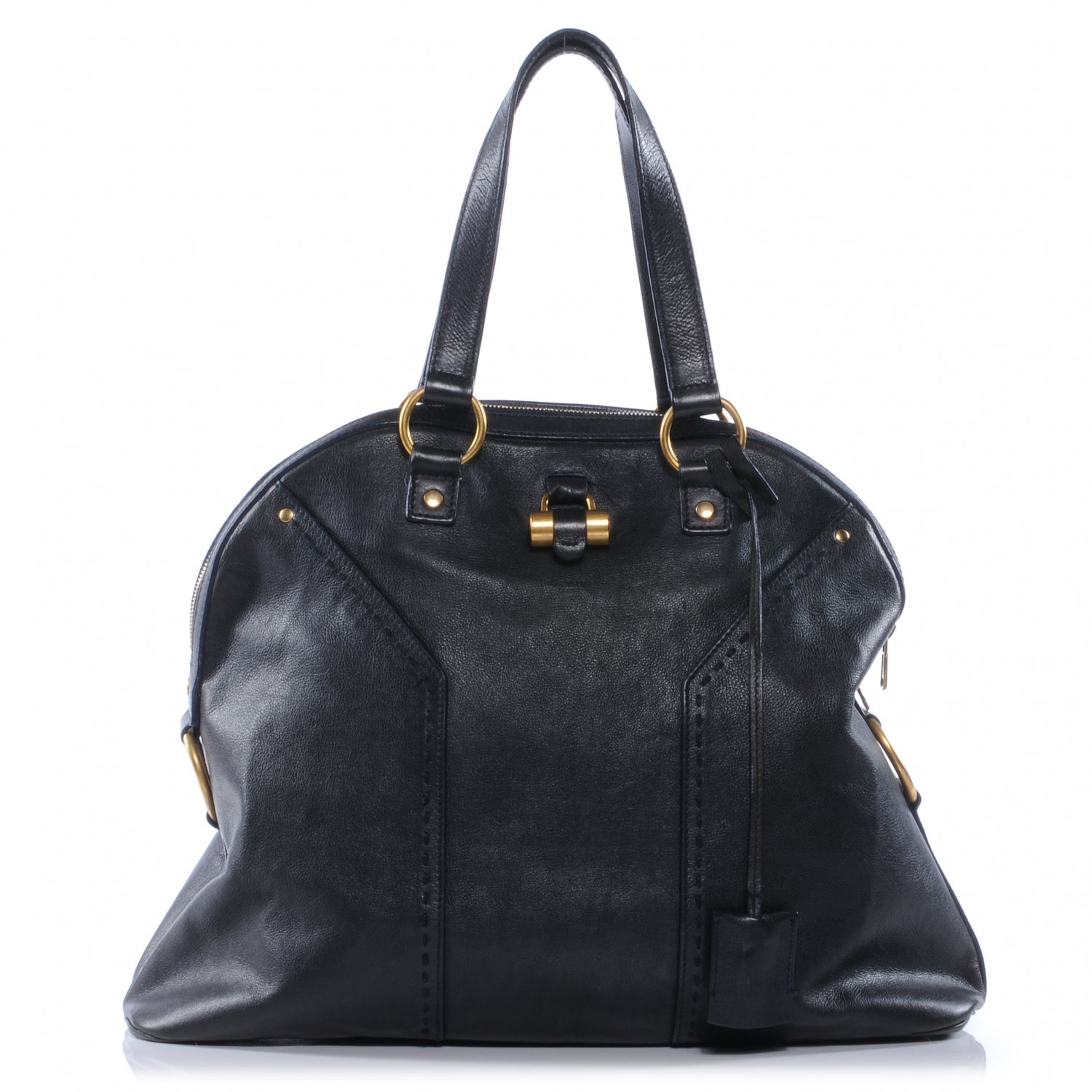 Saint Laurent Leather Oversized Muse Navy 1 of 8