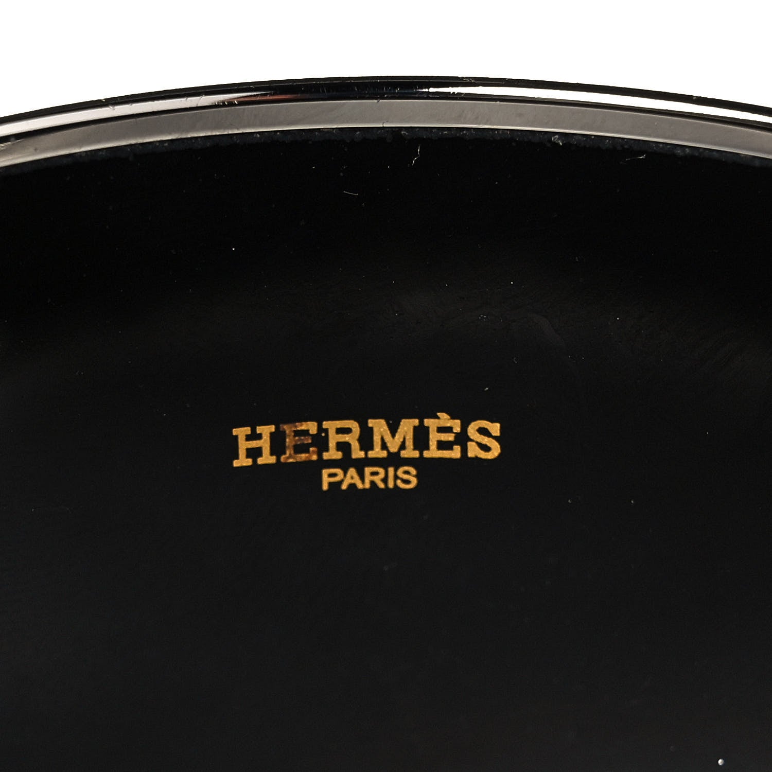 Hermes Enamel Printed Brandebourgs Extra Wide Bracelet 65 Passe Brown 4 of 5