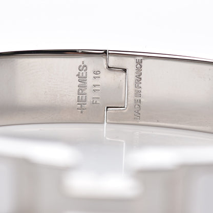 Hermes Enamel Narrow Clic Clac H Bracelet GM White 4 of 6