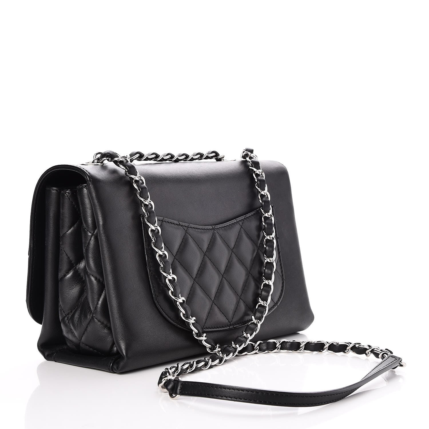 Chanel Calfskin Small Tramezzo Flap Black 3 of 8