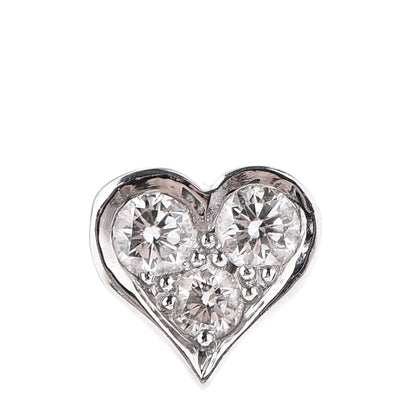Tiffany Platinum Diamond Heart Earrings 2 of 7