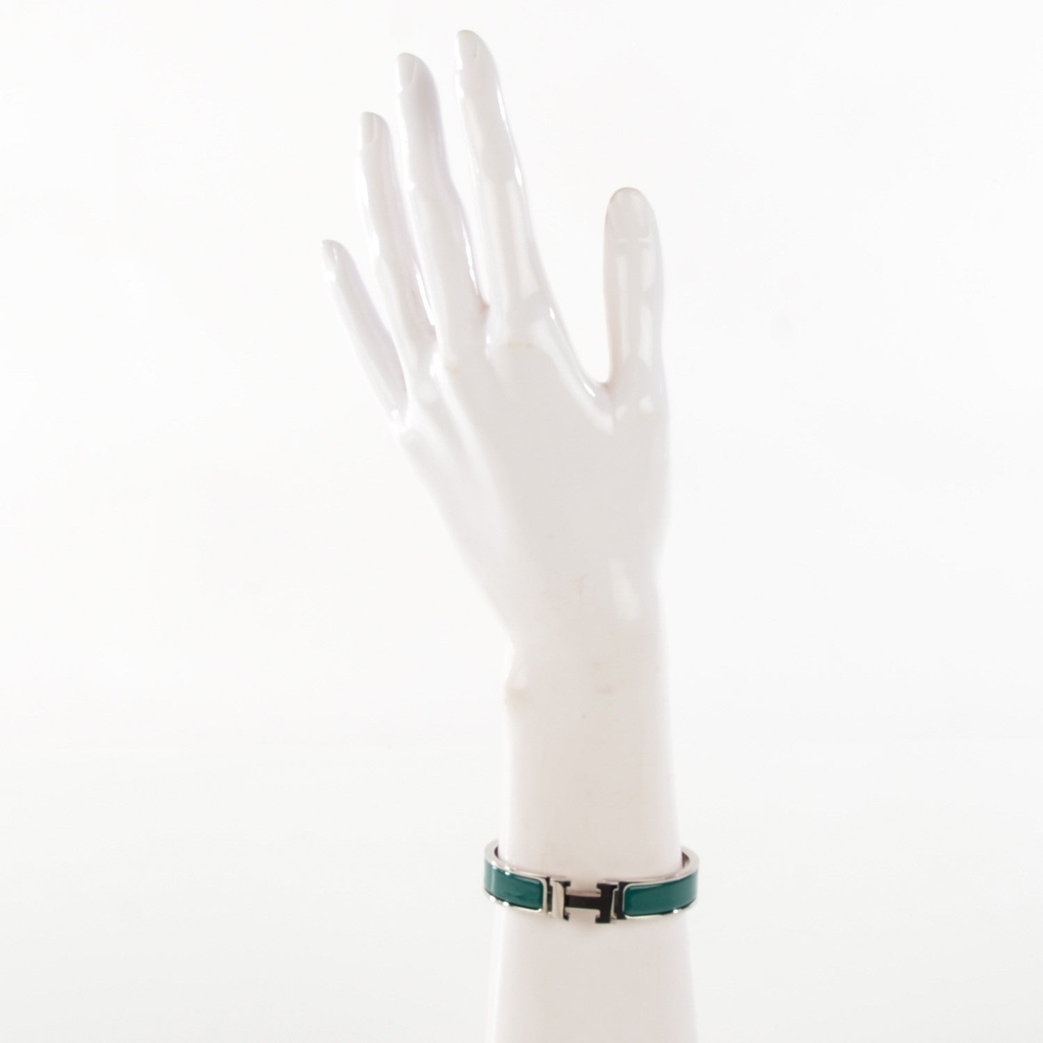 Hermes Enamel Narrow Clic Clac H Bracelet PM Malachite 2 of 4