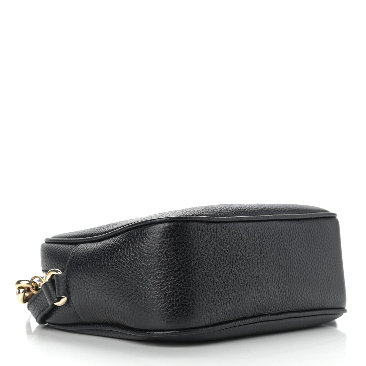 Pebbled Calfskin Small Soho Disco Bag Black