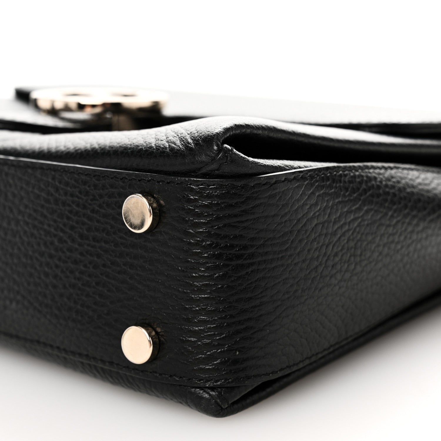 Gucci Dollar Calfskin Interlocking G Top Handle Shoulder Bag Black 11 of 11
