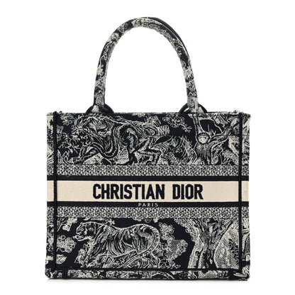 Christian Dior Canvas Embroidered Small Dioriviera Toile De Jouy Book Tote Blue 1 of 16