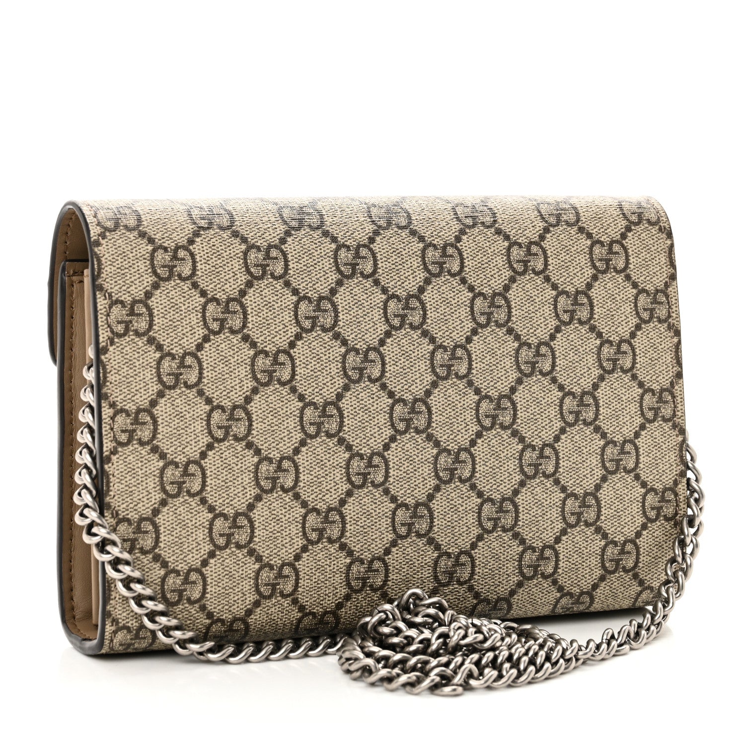 Gucci GG Supreme Monogram Mini Dionysus Chain Wallet Beige Taupe 3 of 11