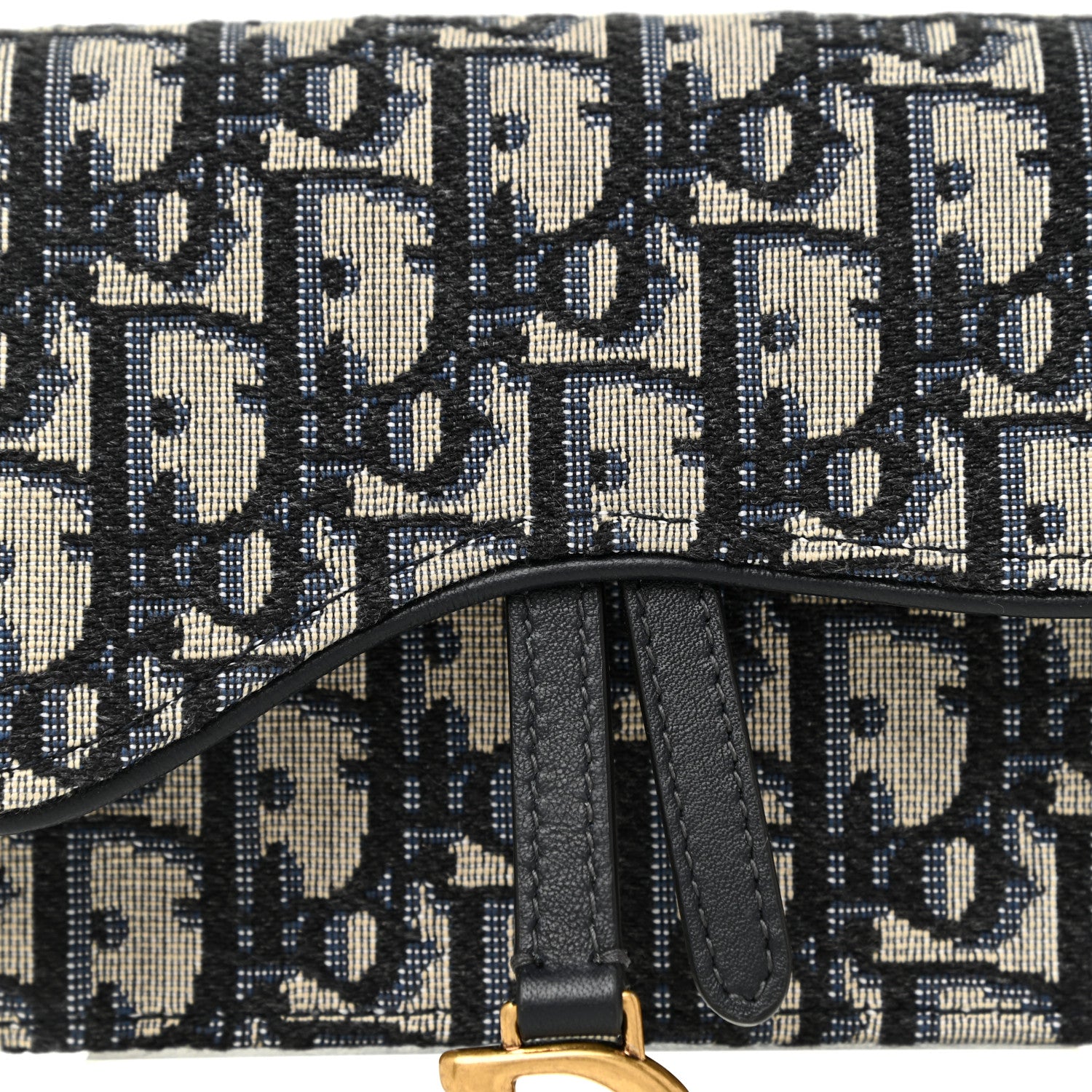 Christian Dior Oblique Saddle Belt Bag Blue 9 of 11