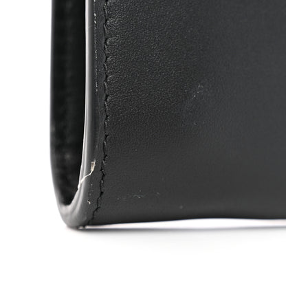 Bottega Veneta Calfskin Crocodile Embossed Document Case Black 7 of 8