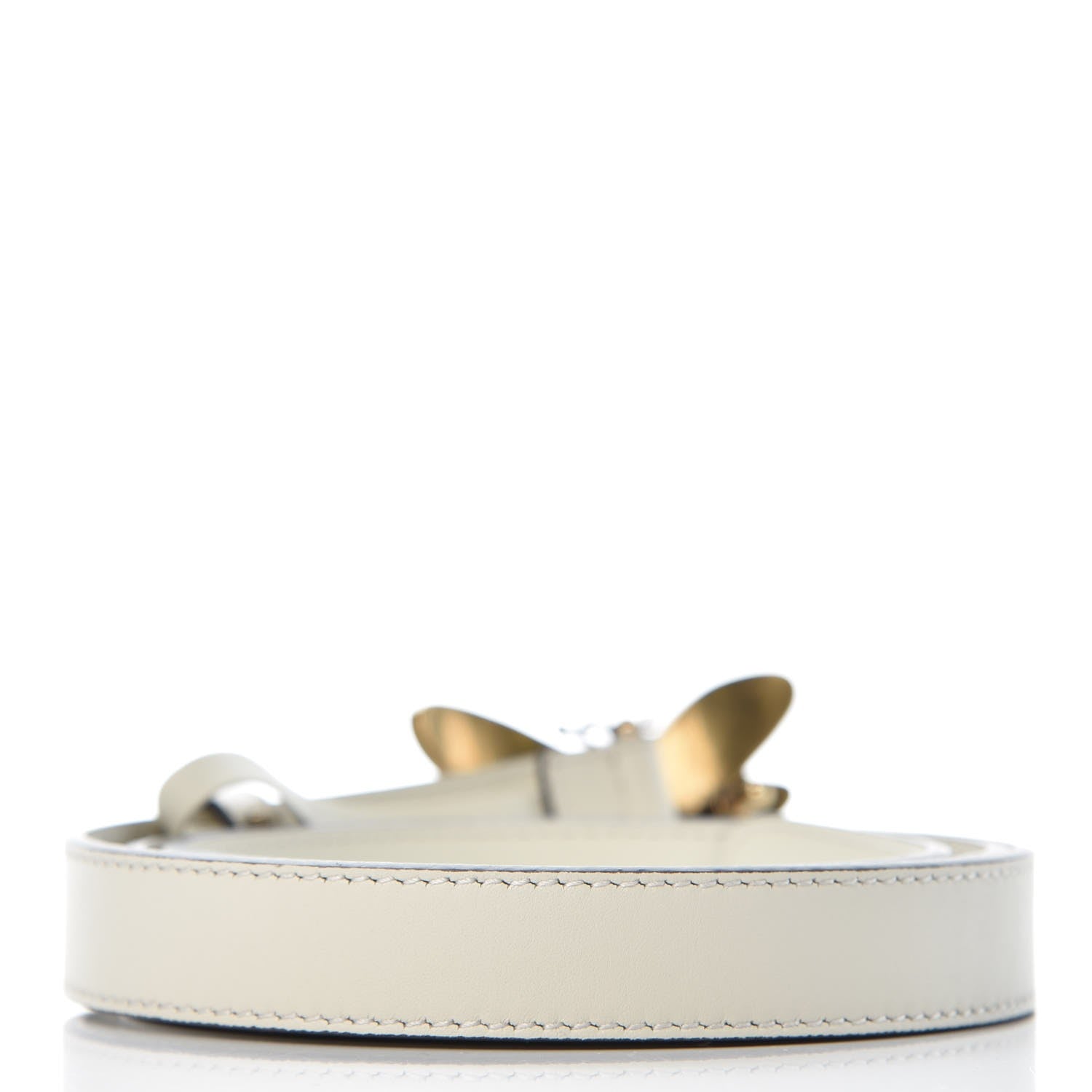 Gucci Calfskin Queen Margaret Bee Belt 90 36 White 3 of 5