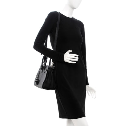 Saint Laurent Grained Calfskin Baby Sac De Jour Souple Black 2 of 8