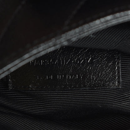 Saint Laurent Grain De Poudre Matelasse Chevron Monogram Shopping Bag Black 11 of 16
