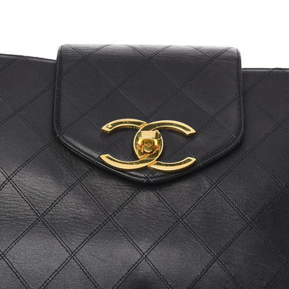 Chanel Calfskin Stitched Shopper Tote Black 10 of 10