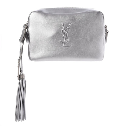 Saint Laurent Metallic Calfskin Monogram Small Lou Camera Bag Silver 1 of 7