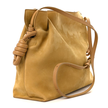 Loewe Nubuck Mini Flamenco Knot Clutch Desert 3 of 10