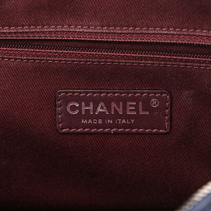 Chanel Glazed Calfskin Quilted Medium Duo Color Flap Blue 6 of 10