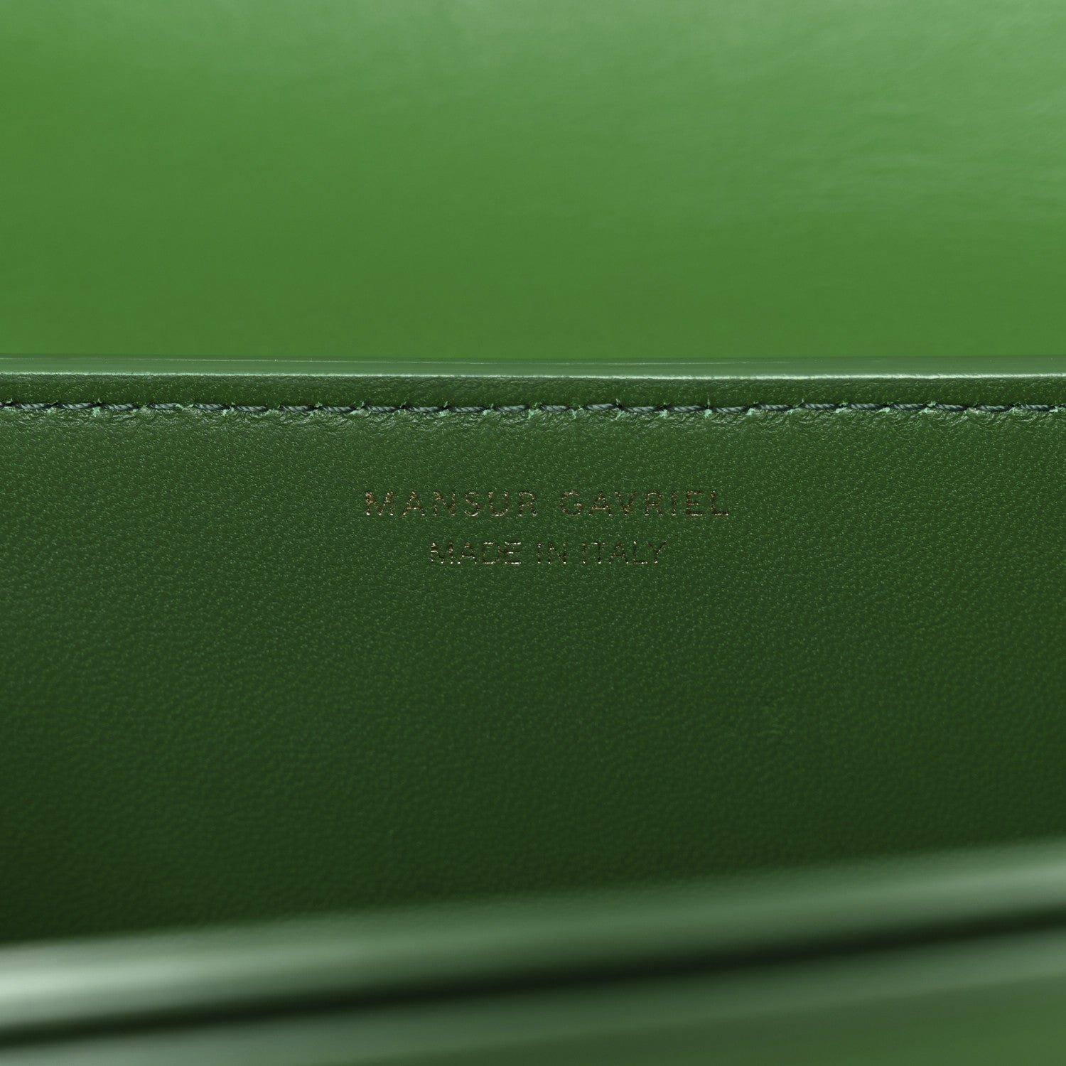Mansur Gavriel Smooth Calfskin M Frame Box Bag Grass 6 of 9