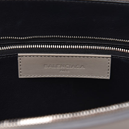 Balenciaga Calfskin Le Dix M Cartable Shoulder Bag Pearl Grey 6 of 15