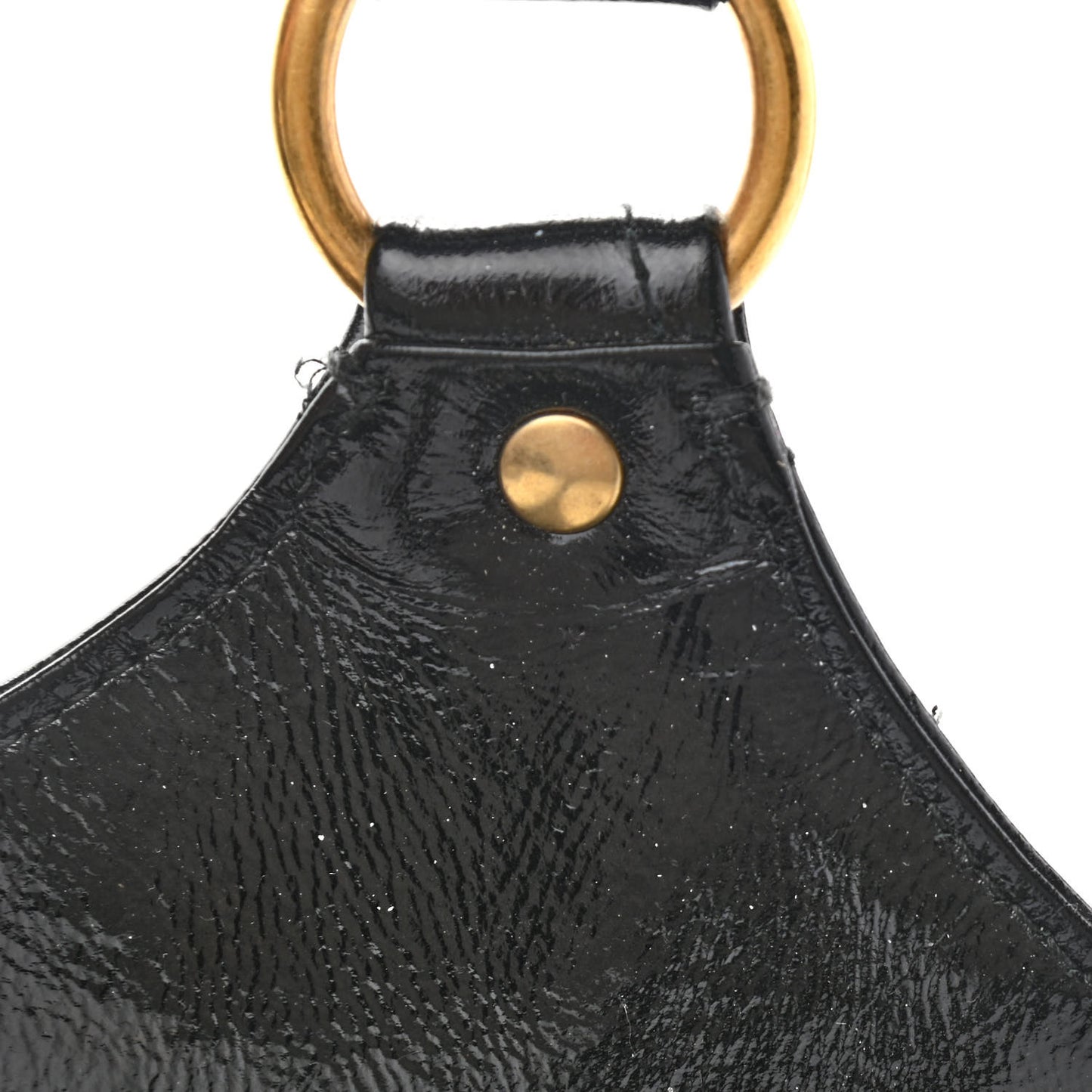 Patent Crocodile Embossed Tribute Tote Black