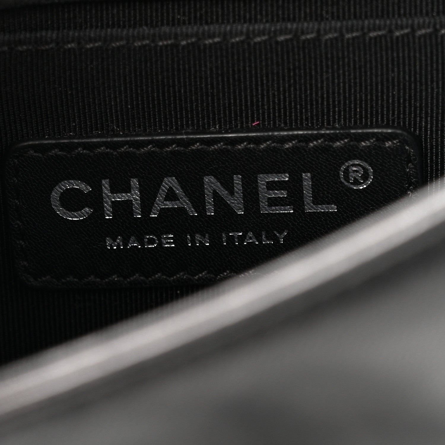 Chanel Plexiglass Patent Mini Striped Boy Brick Flap Black White 6 of 13