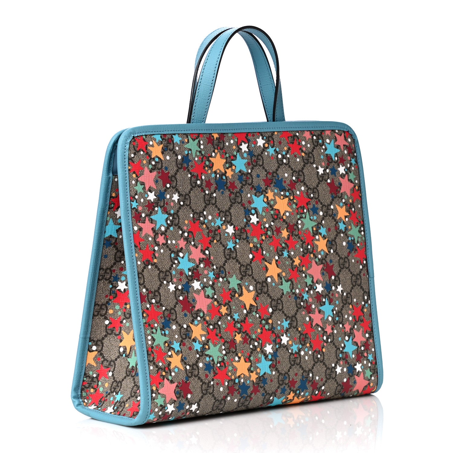 Gucci GG Supreme Monogram Star Print Childrens Tote Blue Multicolor 2 of 5