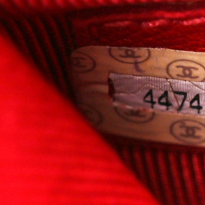 Chanel Lambskin CC Drawstring Bucket Bag Red 9 of 16