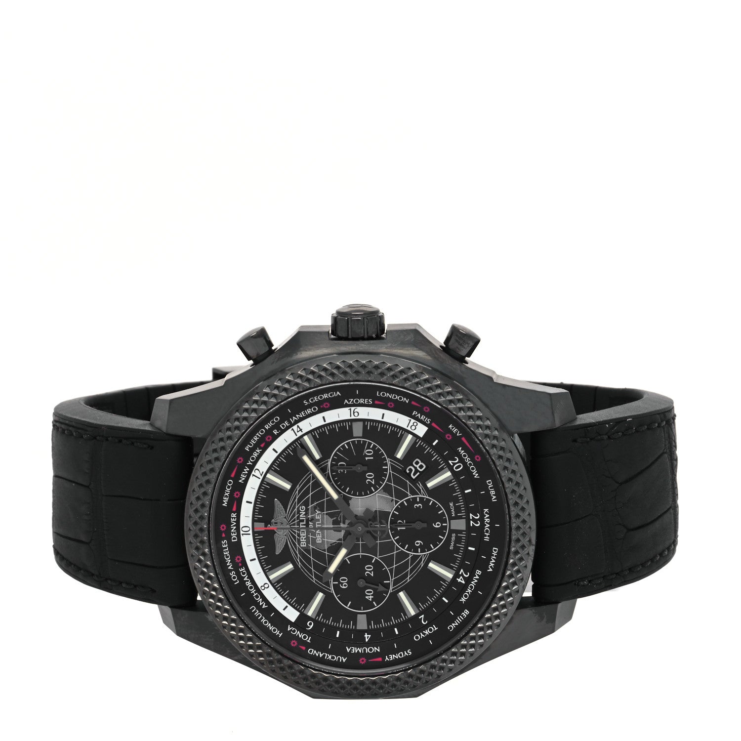 Breitling Stainless Steel Rubber 49mm Bentley B05 Unitime Chronograph Automatic Watch Black MB0521 2 of 5