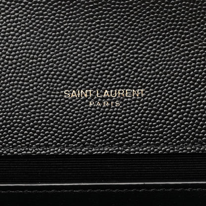 Saint Laurent Grain De Poudre Small Monogram Kate Satchel Black 5 of 9