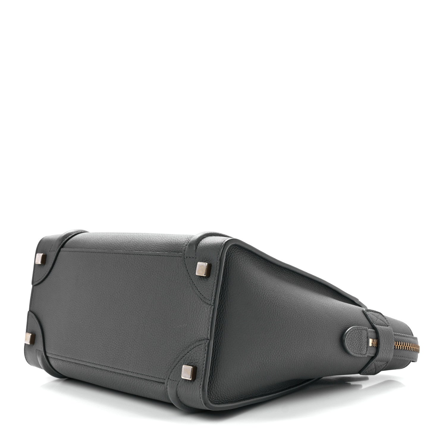 Celine Baby Drummed Calfskin Micro Luggage Kohl 9 of 12