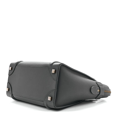 Celine Baby Drummed Calfskin Micro Luggage Kohl 9 of 12