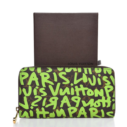 Louis Vuitton Monogram Graffiti Zippy Wallet Green 8 of 8