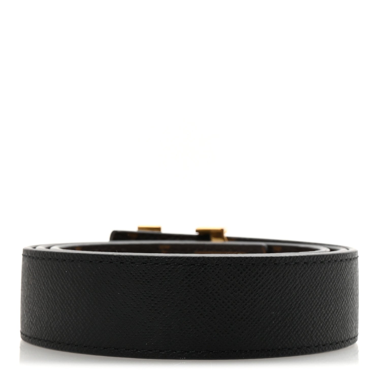 Louis Vuitton Calfskin Monogram 30mm LV Initiales Reversible Belt 85 34 Black 2 of 5