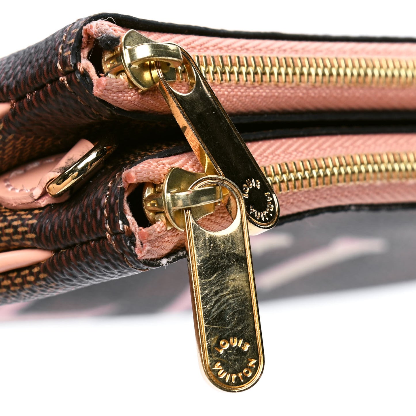 Damier Ebene Double Zip Pochette