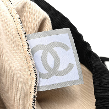 Chanel Cotton CC Drawstring Sport Line Backpack Black 6 of 9