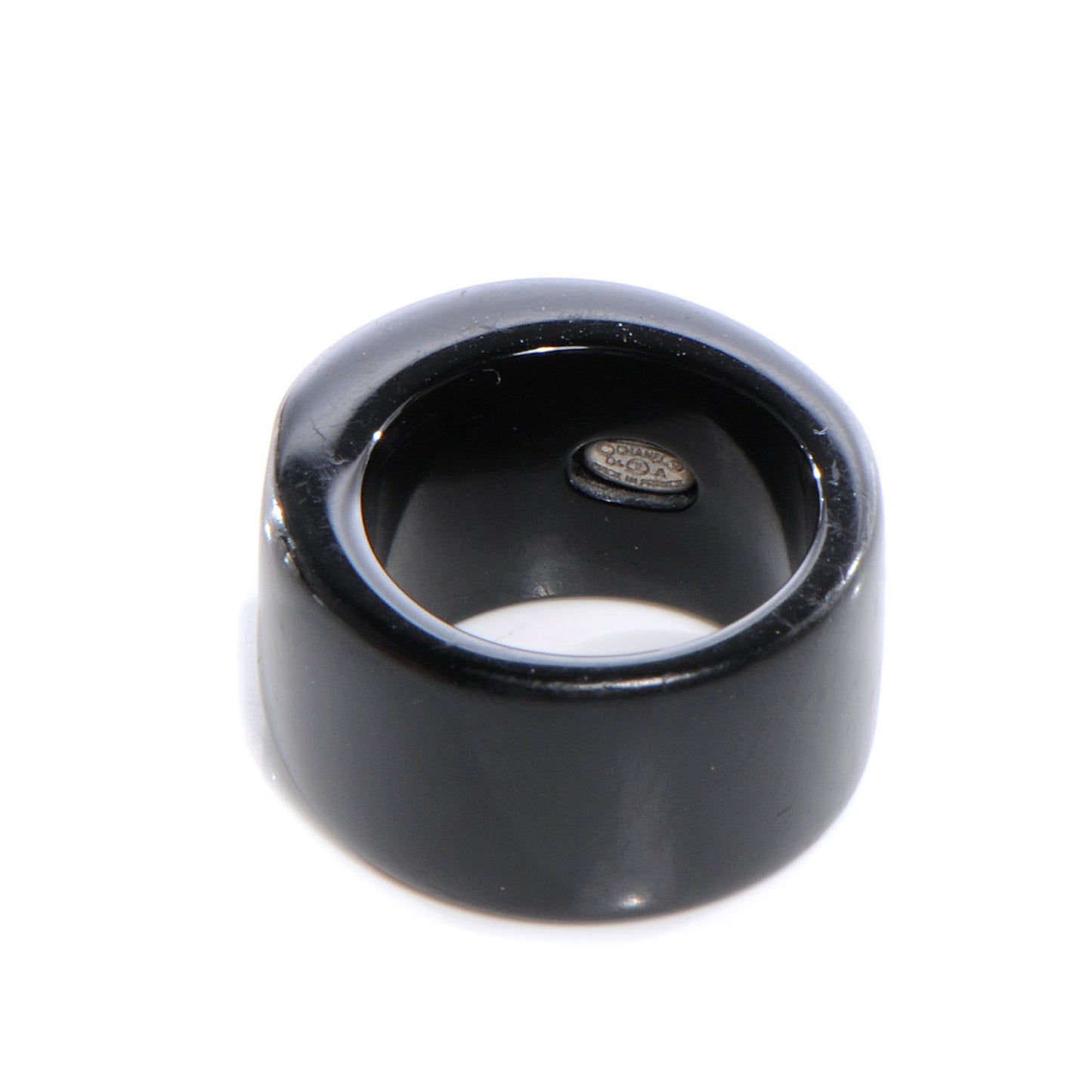 Resin Crystal Heart CC Heart Ring Black 7