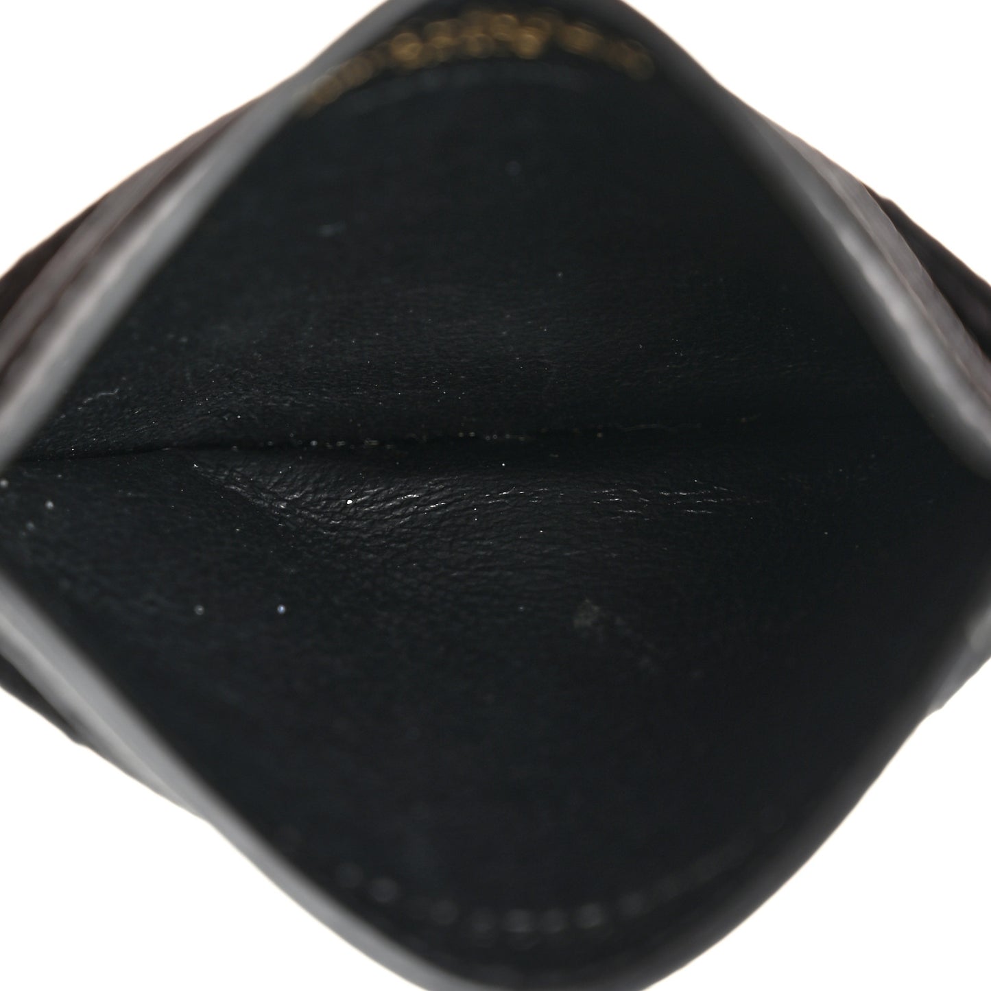 Grain De Poudre Matelasse Chevron Monogram Credit Card Case Black
