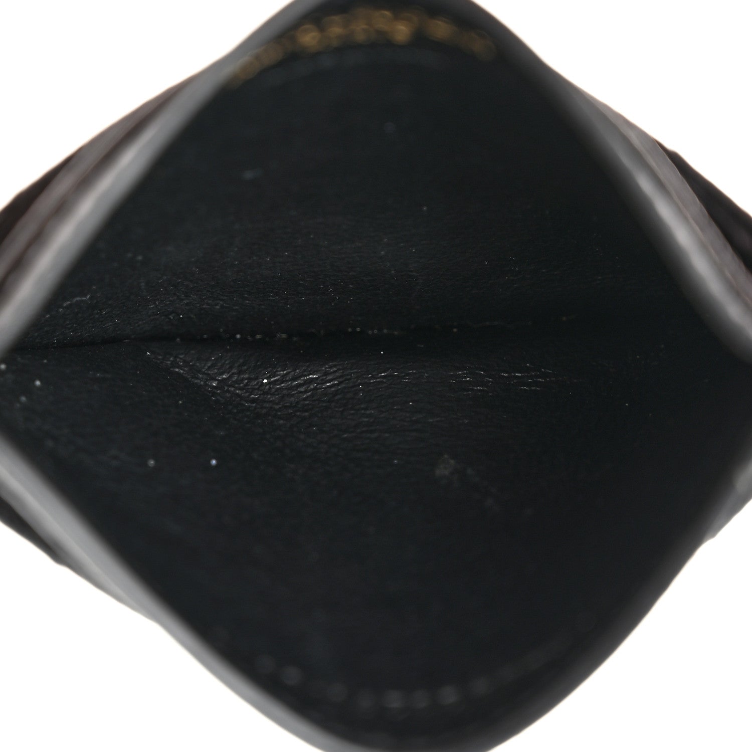 Saint Laurent Grain De Poudre Matelasse Chevron Monogram Credit Card Case Black 5 of 8