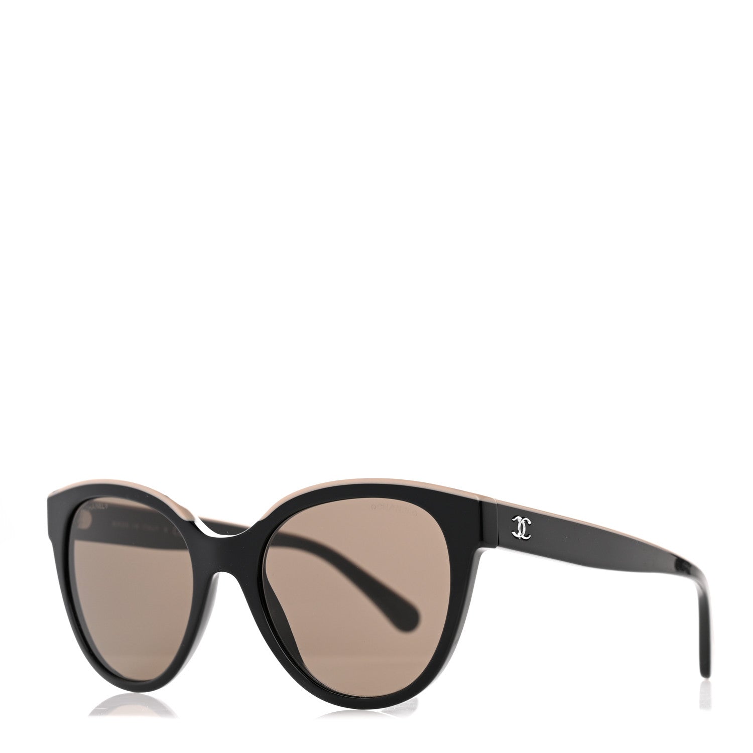 Chanel Acetate CC Butterfly Sunglasses 5414 Black Beige 1 of 10