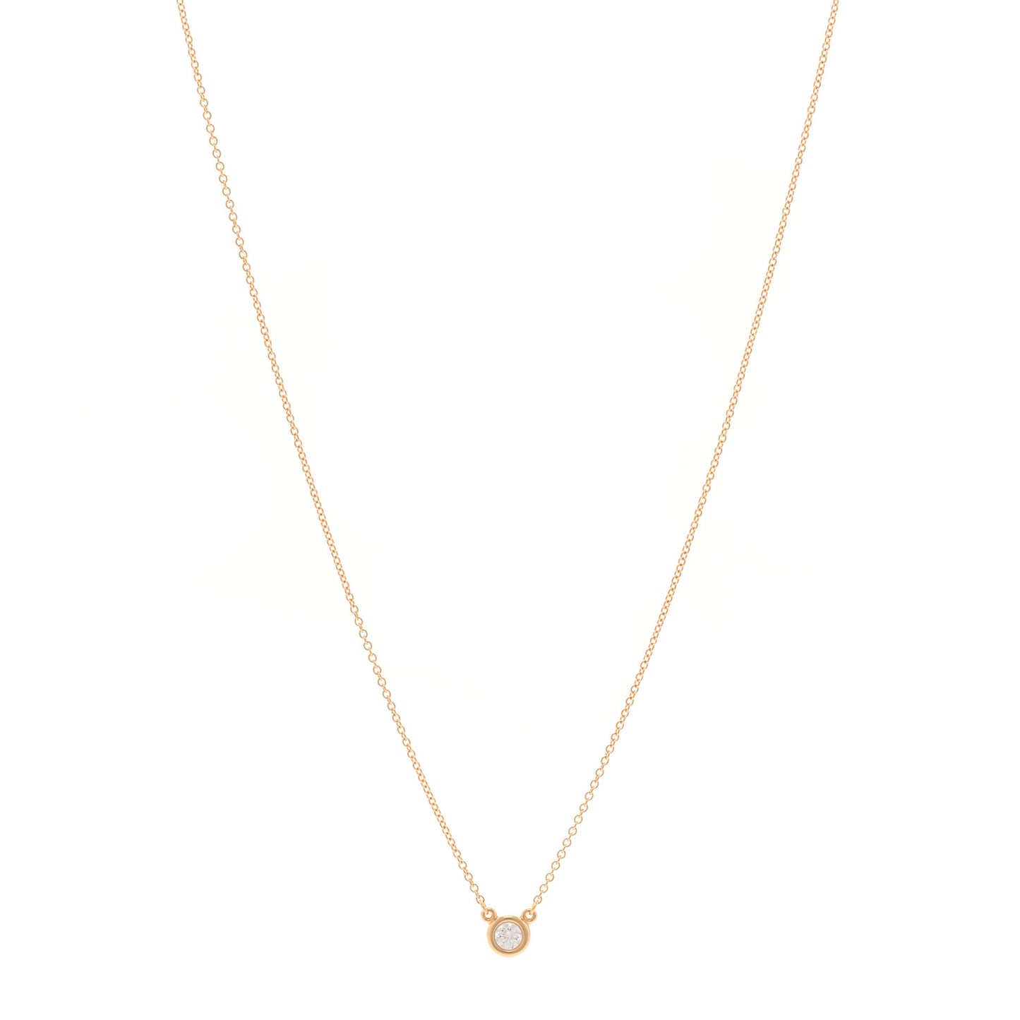 18K Yellow Gold Diamond .17ct Elsa Peretti Diamonds by the Yard Pendant Necklace