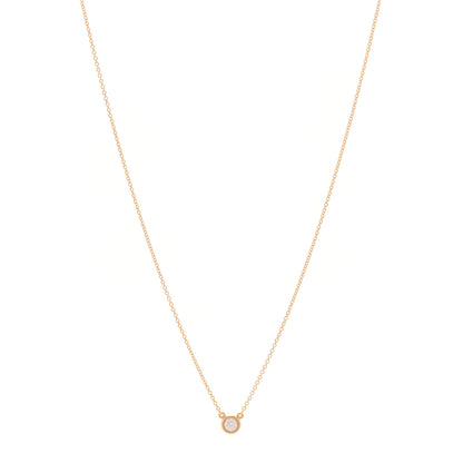 Tiffany 18K Yellow Gold Diamond .17ct Elsa Peretti Diamonds by the Yard Pendant Necklace 1 of 5