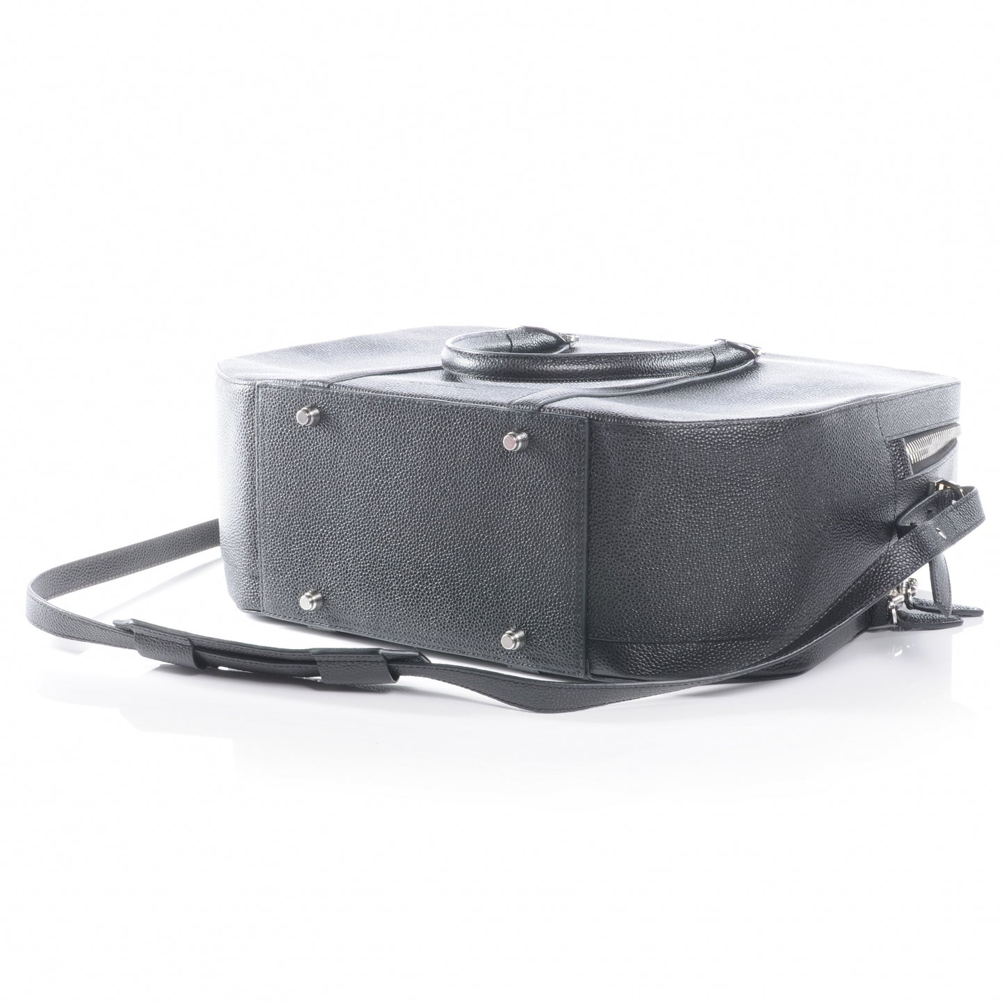 Leather Dimanche Satchel Black