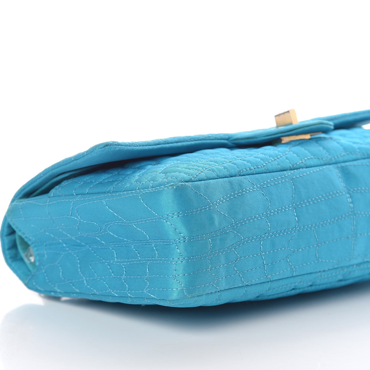 Satin Coco's Croc 2.55 Reissue 225 Flap Turquoise