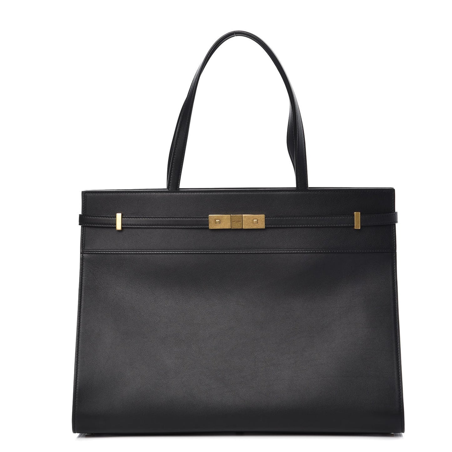 Calfskin Medium Manhattan Shopper Tote Black